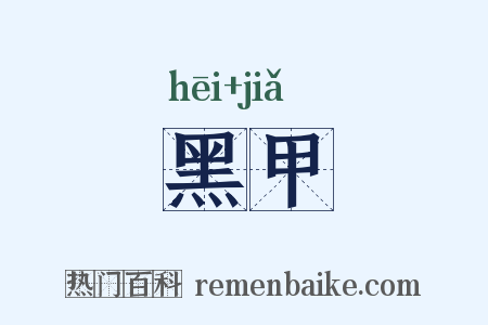 黑甲是什么意思的图片